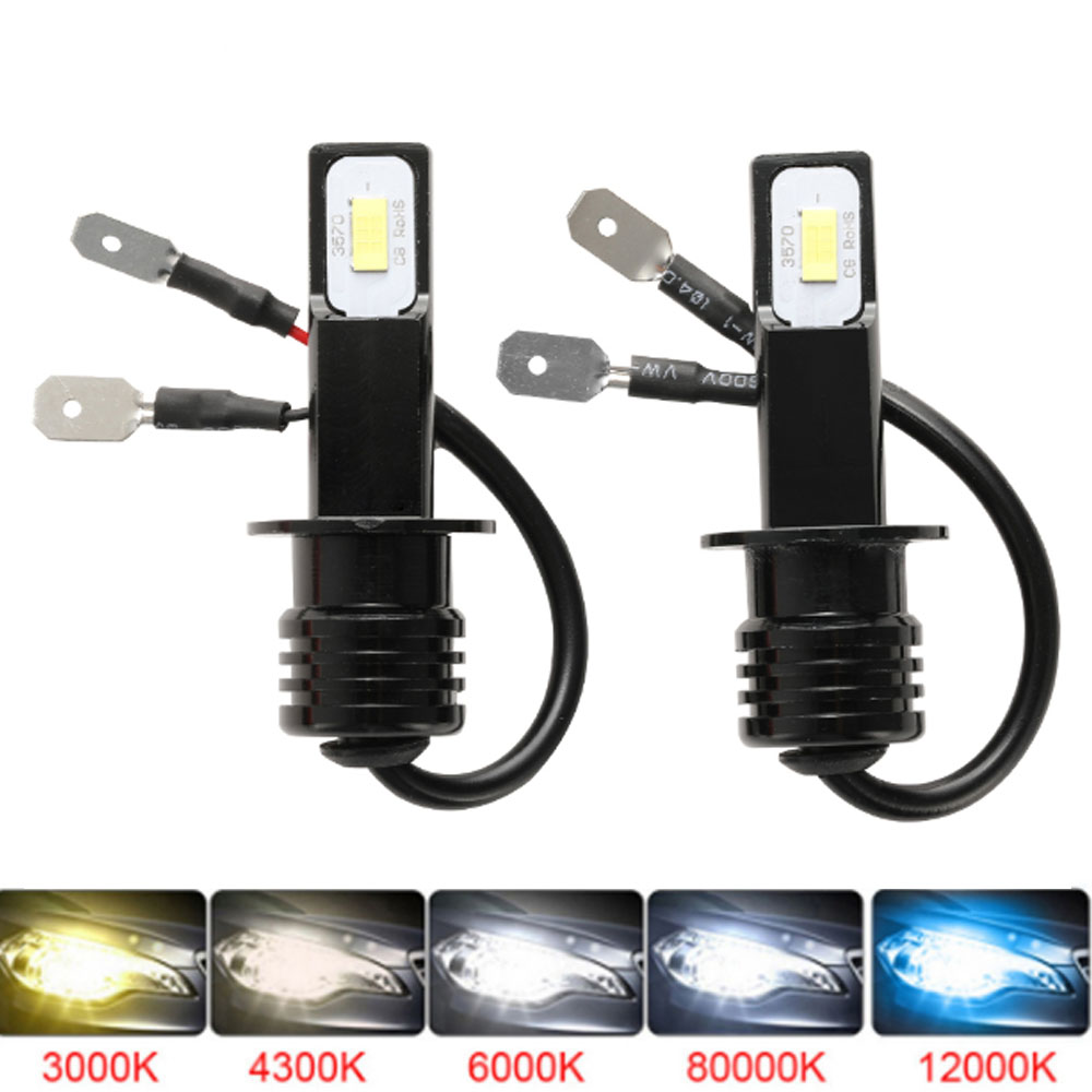 Universal Motorcycle Led Headlight Projector - 2Pcs Led H1 H3 H4 H7