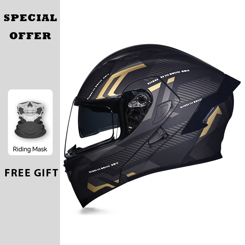 DOT Approved Motorcycle Flip U - Dual Visor Motorcycle Racing Helmet review and price
