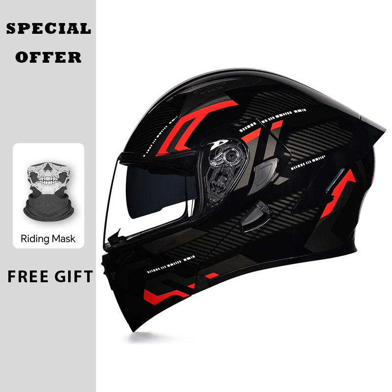 DOT Approved Motorcycle Flip U - Dual Visor Motorcycle Racing Helmet review and price