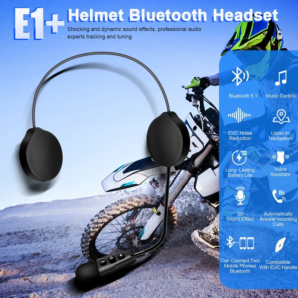 EJEAS E1+ Motorcycle Helmet Bl - Full Face Motorcycle Helmet With Bluetooth review and price